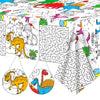 Qyeahkj Giant Paper Dinosaur Coloring Tablecloth Huge World Coloring Poster Activity Large Dinosaurs Color-in Posters Table Cove