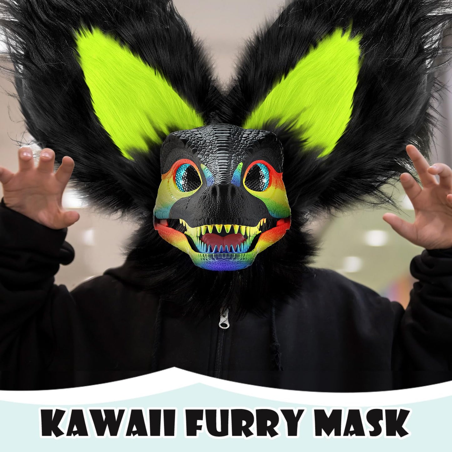 Seenelling 13 Pcs Diy Dino Mask Kit Hard Plastic Dinosaur Mask Furry Therian Dino Costume Kit Animal Dinosaur Party Costume(Natu
