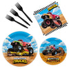 96 Pcs Monster Truck Plates And Napkins Monster Truck Birthday Decorations Monster Truck Party Supplies Monster Truck Party Favo