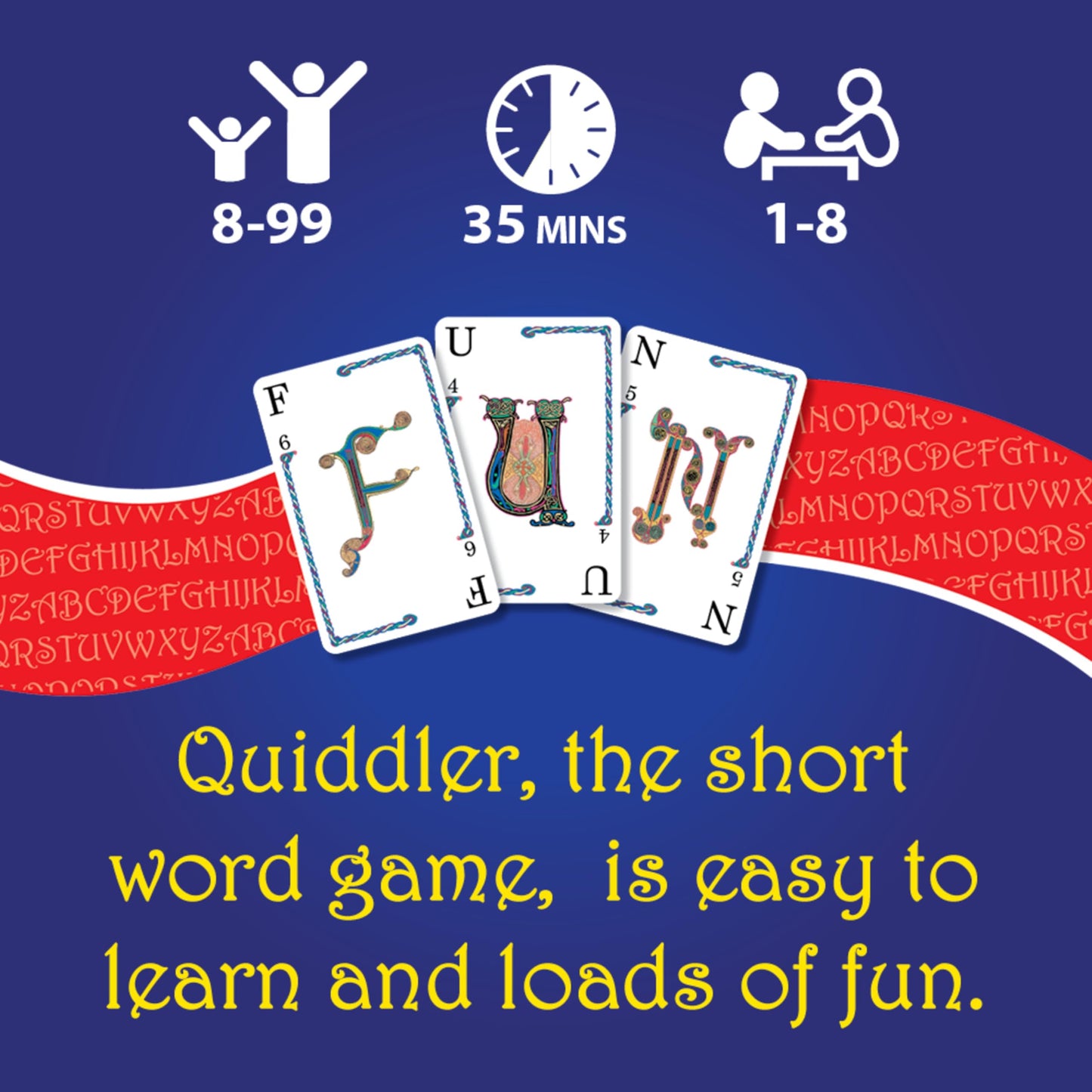 Quiddler Card Games For Kids - Playing Cards Word Games, Deck Of Cards, Fun Family Games For Kids And Adults, Game Night, Travel
