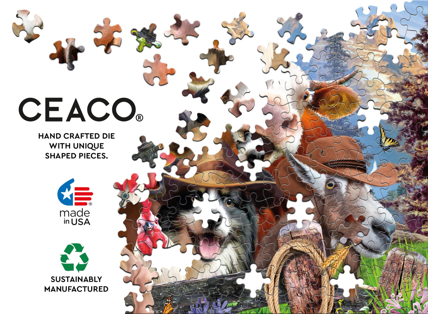 Ceaco - Howard Robinson - Selfies - Mountain Meadow Selfies - 500 Piece Jigsaw Puzzle
