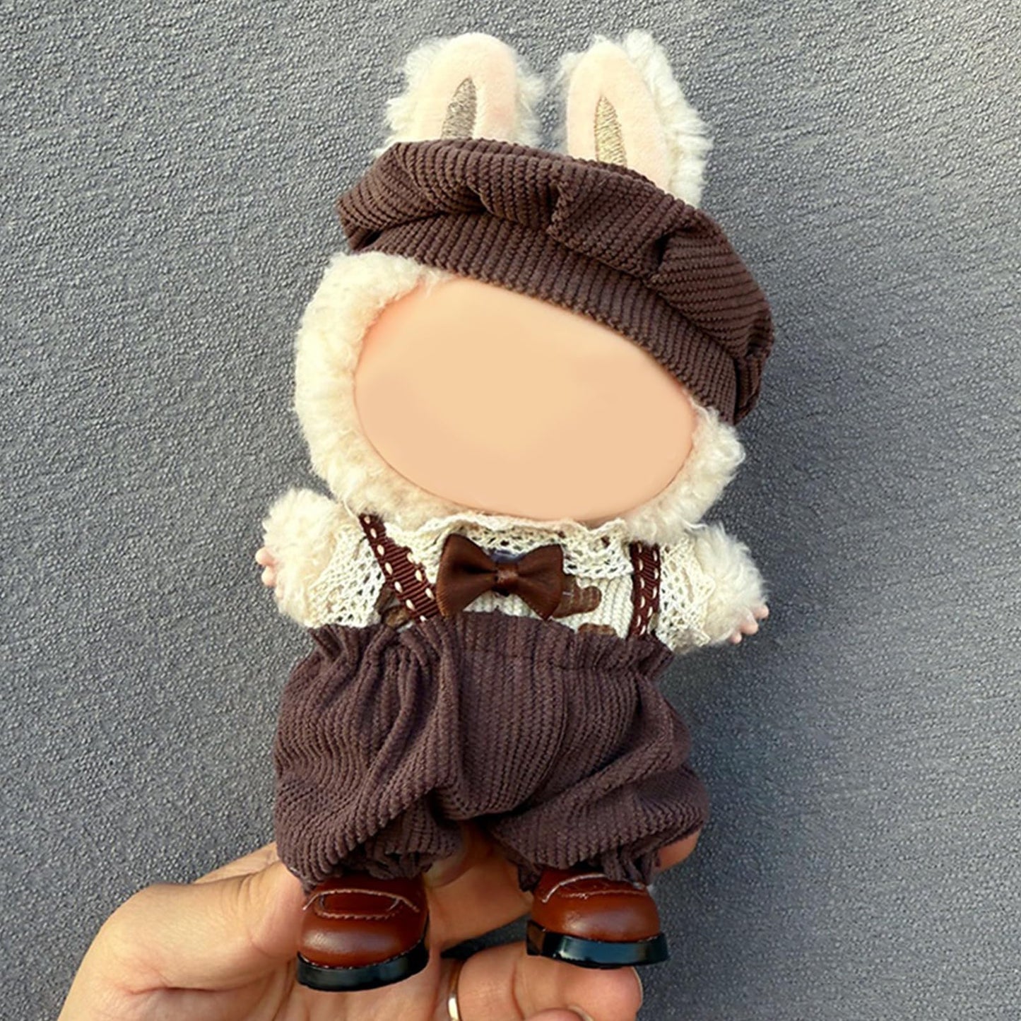 Clothes for Doll(NO Doll Included) 15/17cm Doll Clothes Set for Doll Outfit Accessories for Dolls(Brown Overalls)