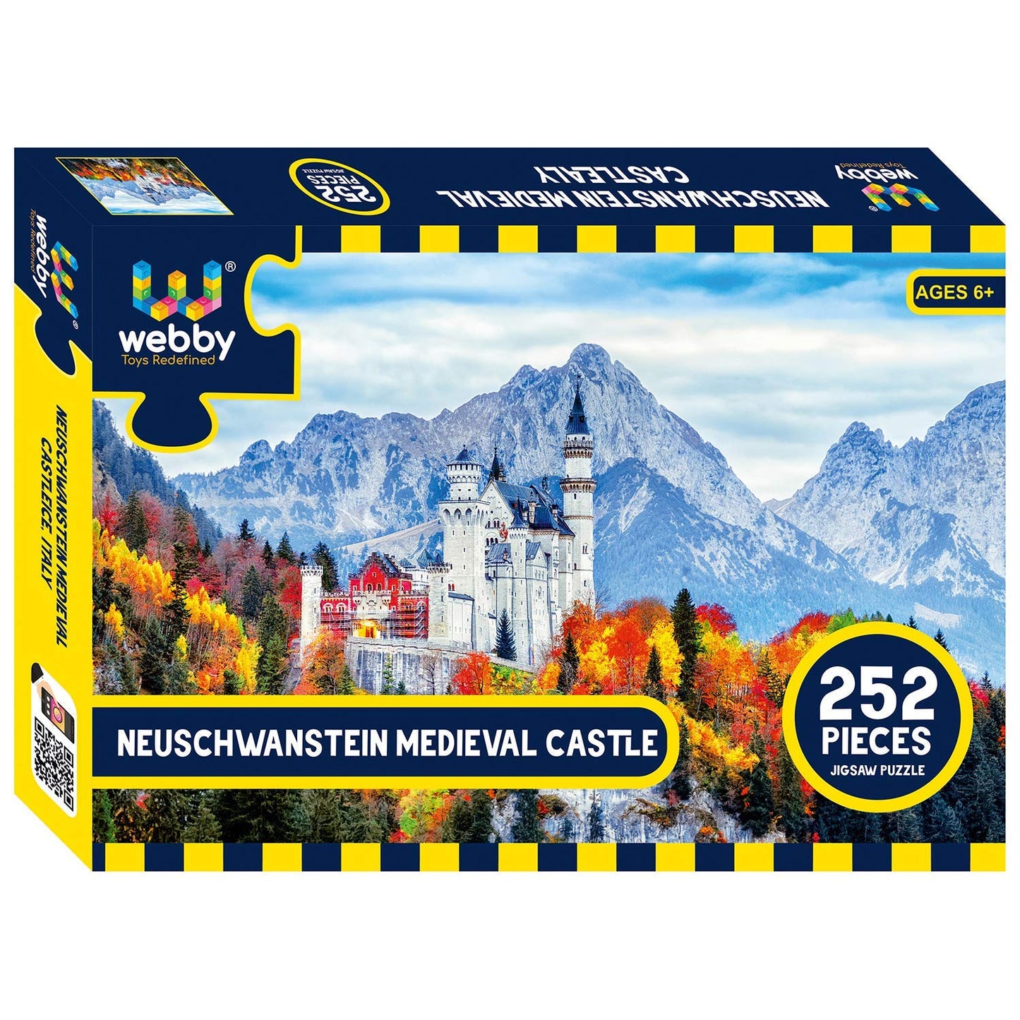 Webby Neuschwanstein Medieval Castle Jigsaw Puzzle For Kid, 252 Pieces