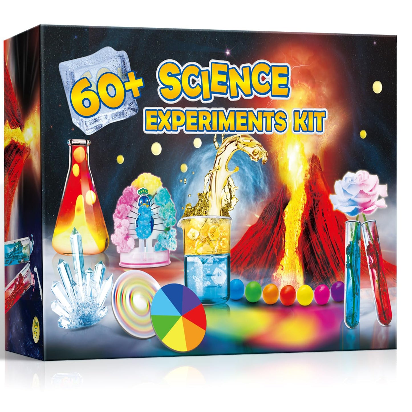 Unglinga 60+ Science Experiments Kits For Kids, Boys Girls Toys Gifts, Science Lab Stem Activities Educational Project With Chemistry Set, Erupting Volcano, Magic Colour