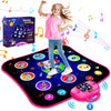 OMOZOMBB Gifts for 7 Year Old Girl Toys Age 6-8 Electronic Dance Pad with Light-up 8 Button Bluetooth Music Dance Mat with 5 Gam