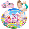 Digobay Floor Puzzles For Kids Ages 4-6, 70 Pieces Large Round Unicorn Princess Floor Puzzle Unicorn Jigsaw Puzzle Toy For 3 4 5