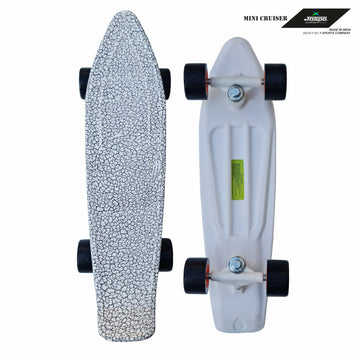 jaspo Polypropylene Penny Skateboard Casterboard Fishboard Cruiser Fibre Skateboard (22X5.5 Inches) Suitable Upto 10 Years (Crys