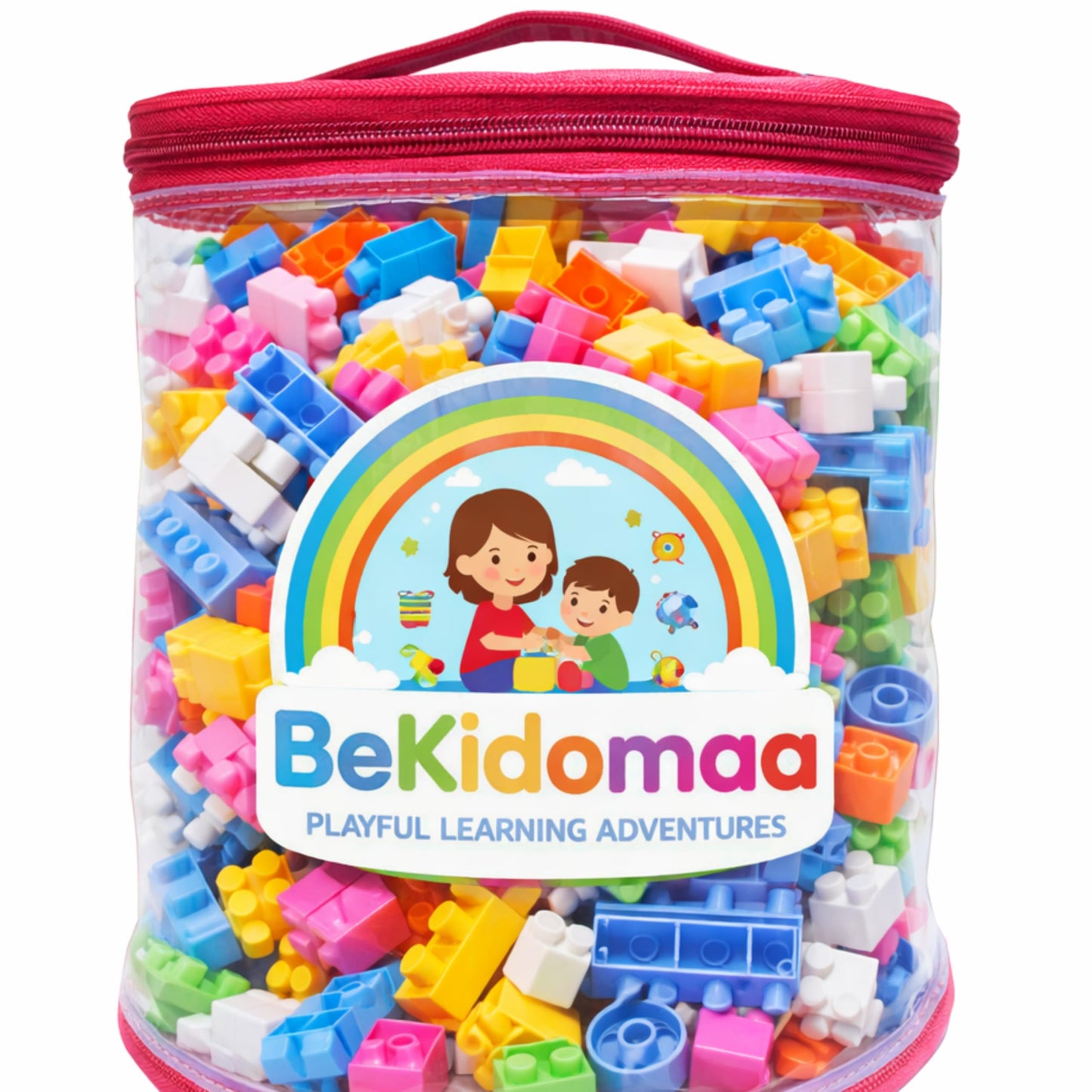 Bekidomaa Building Blocks With Wheels, 200-Piece Creative Set, Moveable Wheels, Stem Educational Toy, Multicolored, Ages 3 And U
