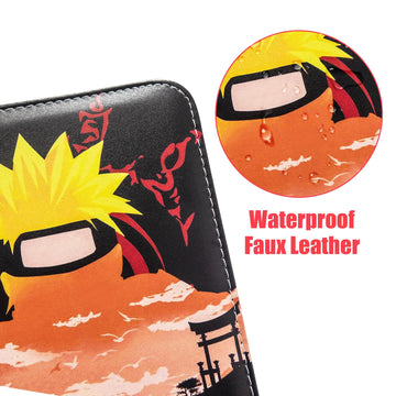 Anime Trading Card Binder 4 Pocket with 50 Sleeves up to 400 Cards Waterproof Card Storage Bag for Anime Game and TCG Cards