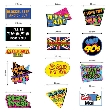 32 Piece 90s Party Hanging Swirls Decorations, Throwback 1990s Themed Party Supplies and Favors