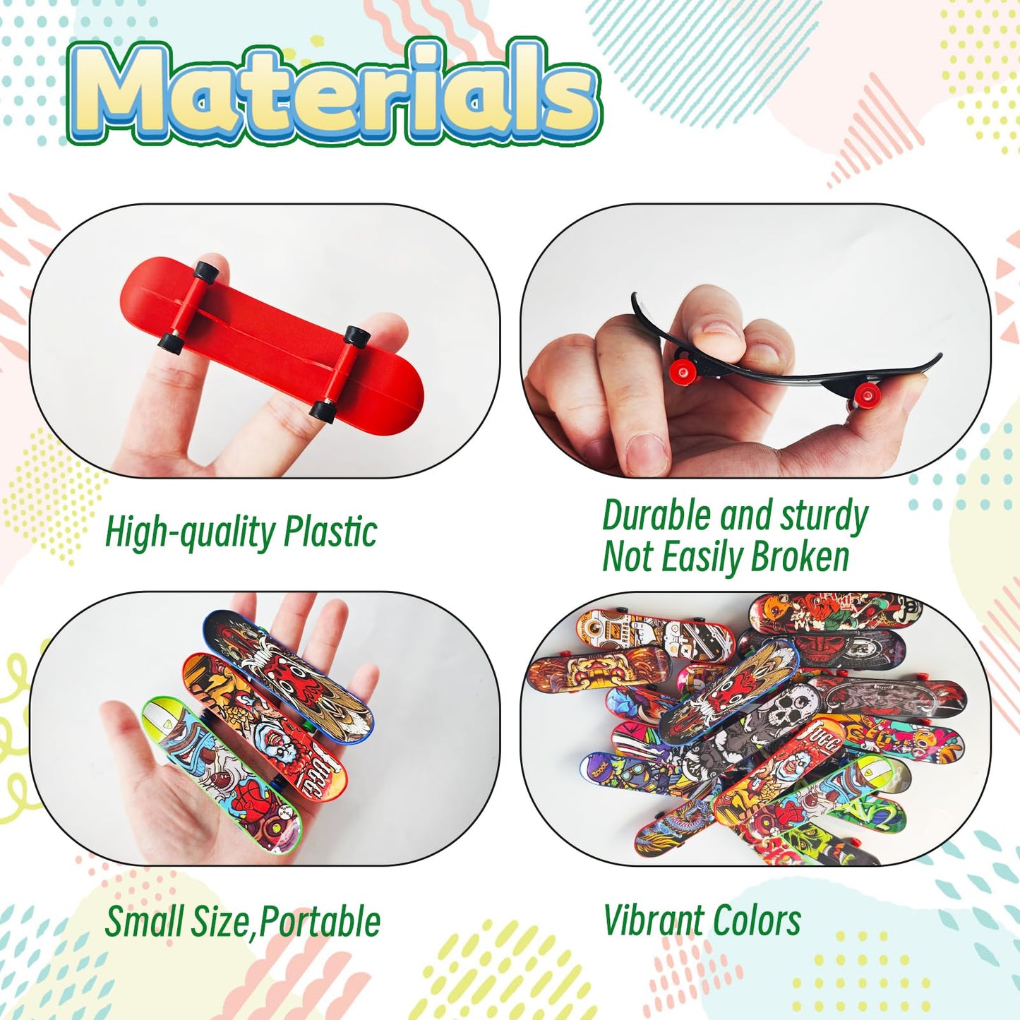 50 Pcs Mini Finger Skateboards,Valentine'S Day Fingerboards Set,Mini Skateboards For Kids Classroom Exchange Gift Birthday Goodi