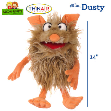 Living Puppets 14-Inch Friendly Monster Hand Puppet - Fine European Design, Ultra-Soft And Cuddly, Promotes Child Development, S