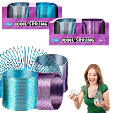 The Dreidel Company Metal Coil Spring, Goody Bag Fillers, Party Favor For Kids, Variety Of 2.4 '' (60Mm) Individually Boxed (4-P