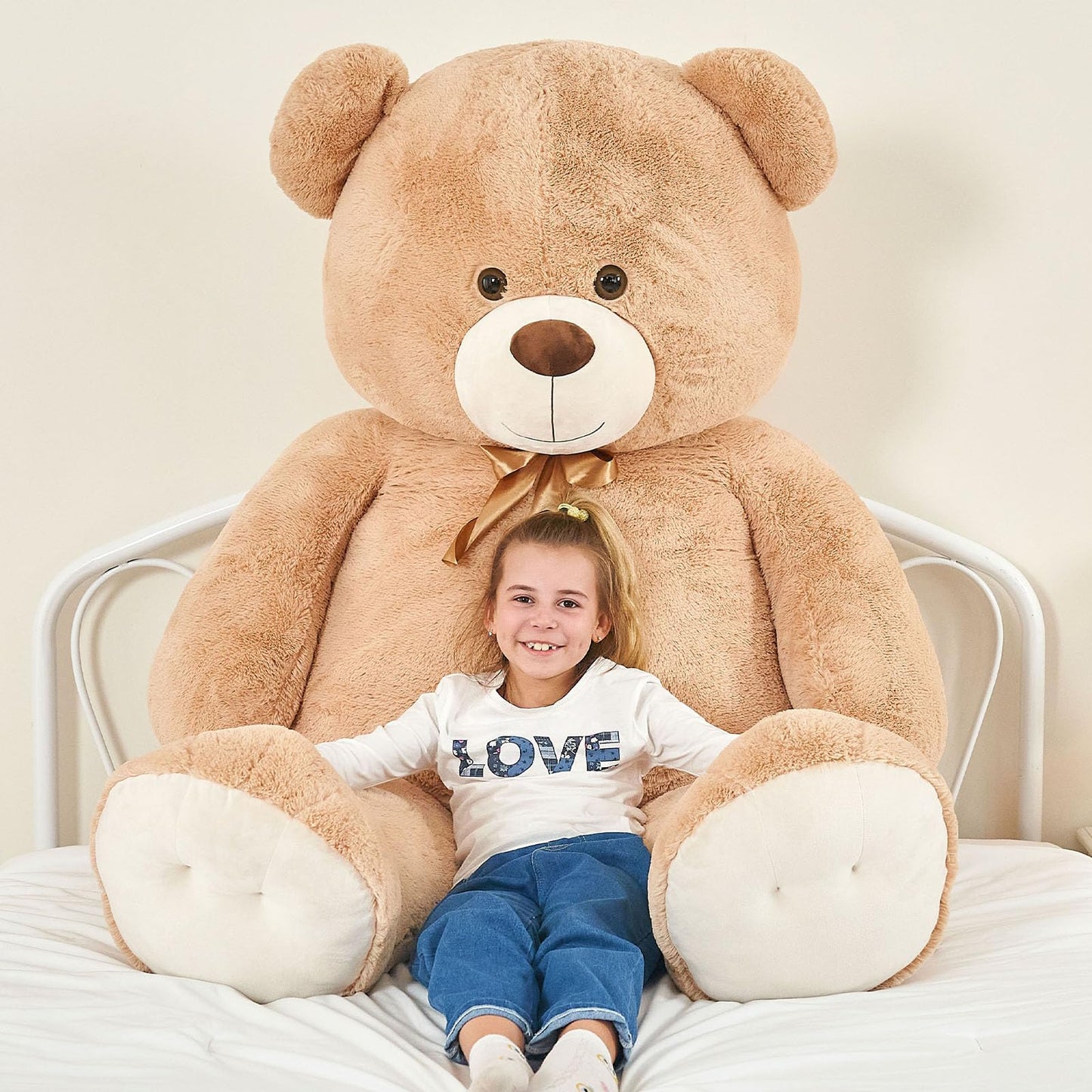 Tezituor Teddy Bear, 6Ft Giant Stuffed Animal, Human Size, Beige, For Valentine'S Day, Baby Shower, Birthday, Anniversary