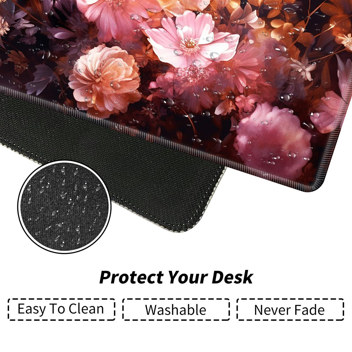 Flowers Butterflys For Mtg & Tcg Playmat,Bfdhgqzc 24'' X 14'' Game Mat For Mtg/Rpg/Ccg Trading Card Game Playmats Table Mat Perf