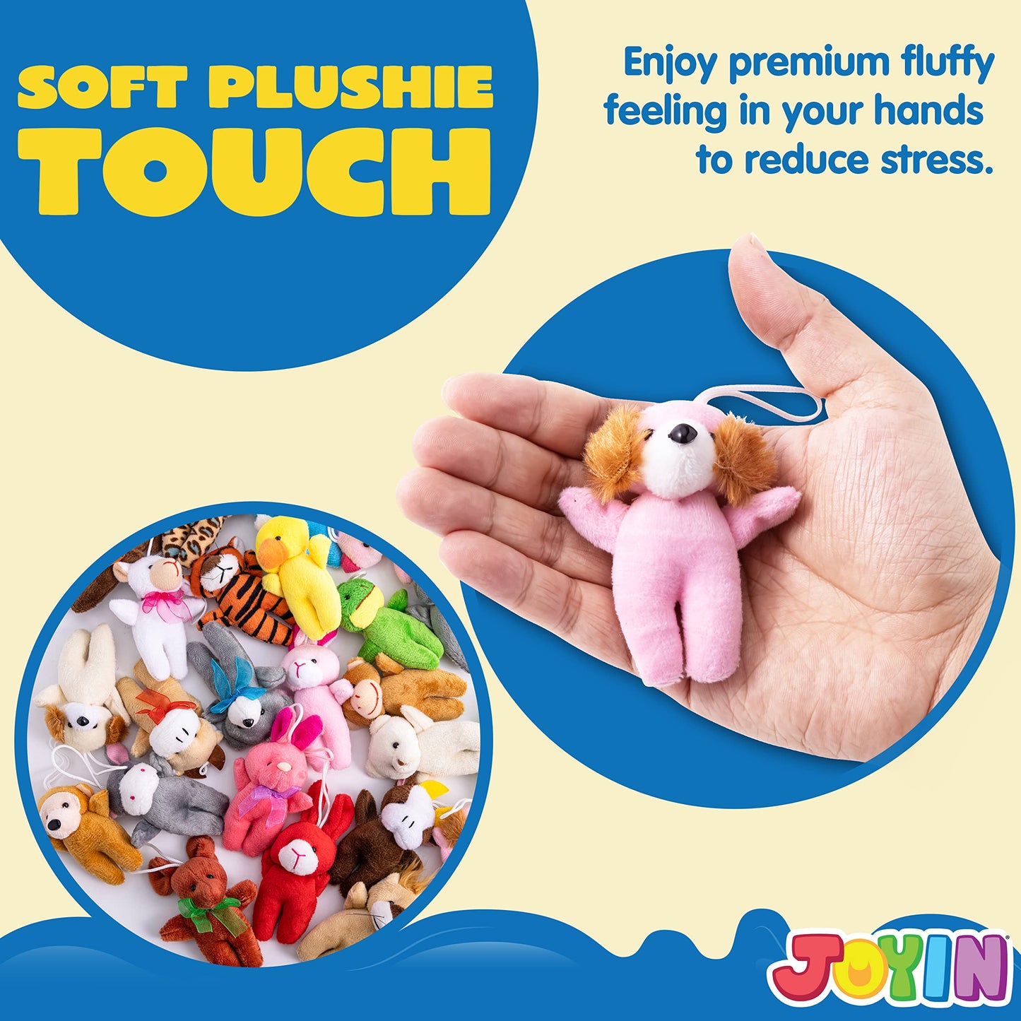 Joyin 24 Pcs Mini Animal Plush Toys, 3” Stuffed Animal Bulk For Kids Birthday Party Favors, Presents, Pinata Fillers, Goodie Bag Fillers, School Prizes, Valentine'S Day Party Supplies