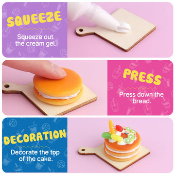 12 Making Miniature Food Toys Set, Diy, Resin Play, Not Edible, Kitchen Mini Pretend Play Food Set For Kids Age 8-13, Birthday F