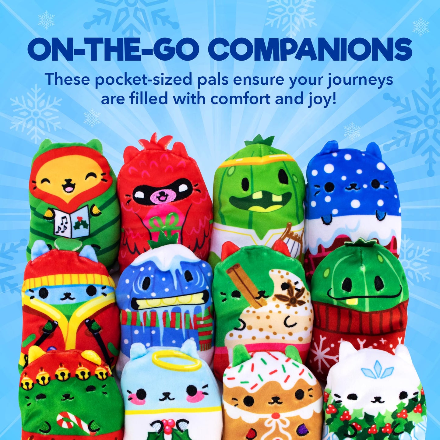 Cats Vs Pickles 6Pk Christmas Bean Mystery Bags | 4' Bean Filled Plushies | Stocking Stuffers | Blind Bags For Girls And For Boys | Surprise Bean Collectibles | Mystery Bag For Kids & Adults | 6-Pack