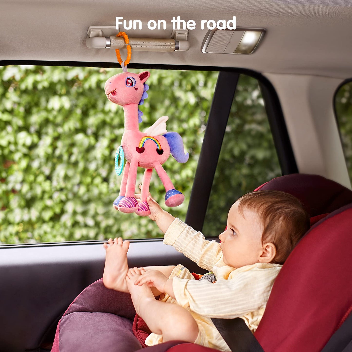 Tumama Baby Plush Hanging Rattle Toys, Crib Car Seat Travel Stroller Playmat Soft Plush Toy With Wind Chimes, Best Birthday Gift For Newborn 0-12 Months