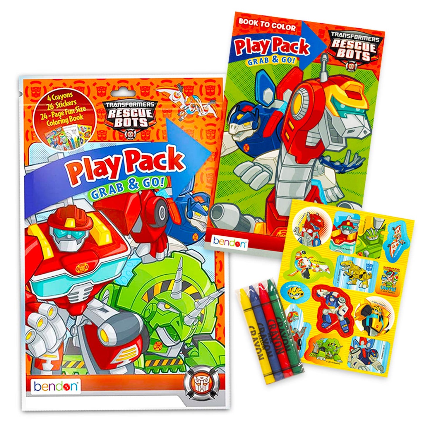 Transformers Rescue Bots Coloring and Activity Book Set With Stickers and Crayons
