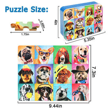 Lelemon Puzzles For Kids Ages 4-8,Mermaid 100 Piece Puzzles For Kids,Educational Kids Puzzles Ages 6-8 Jigsaw Puzzles In A Metal Box,Cool Puzzles Toys Puzzle Games For Girls And Boys