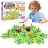 VESPRO 15Pcs Puzzle Racer Car Track Set for Kids, Educational Toys for Ages 3-8, 6.3 x 8.58 x 2.45 inches, Plastic,
