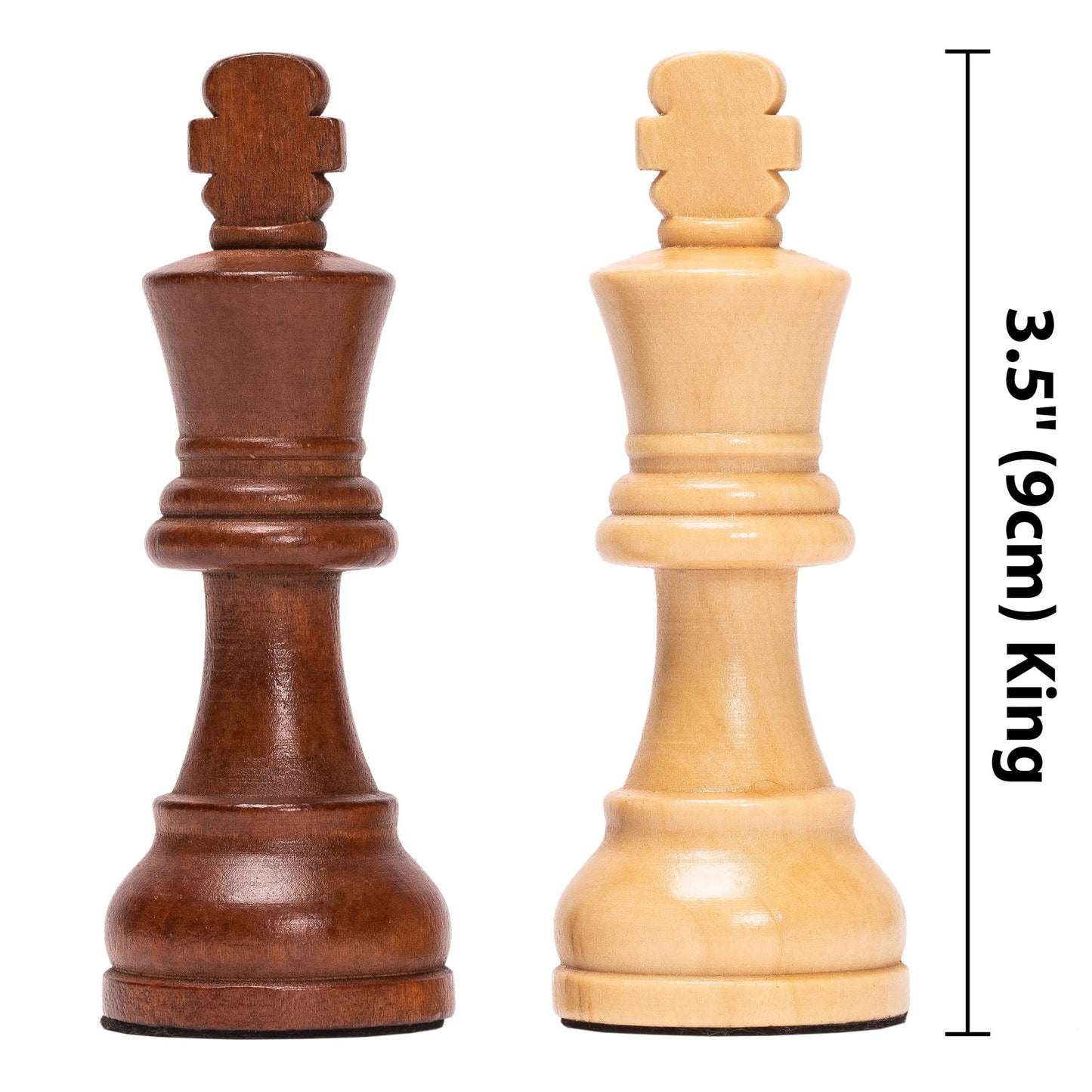Husaria Staunton Tournament No. 5 Chessmen With 2 Extra Queens And Wooden Box, 3.5-Inch Kings