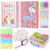 Unicorn Gifts For Girls 5 6 7 8 9 10-12 Years Old Valentine'S Day Gift, Kids Unicorn Stationery Set With Journal Notebook, Stamps, Pens, Valentine'S Day Gifts For Little Girls