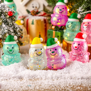 Meooeck 12 Pcs Christmas Stress Relief Toy Snowman Stress Balls for mature-themed Christmas Party Favors Squeeze Winter Snowman Toys for Xmas Winter Party Classroom Goodie Bag Fillers Stocking Stuffer Gifts