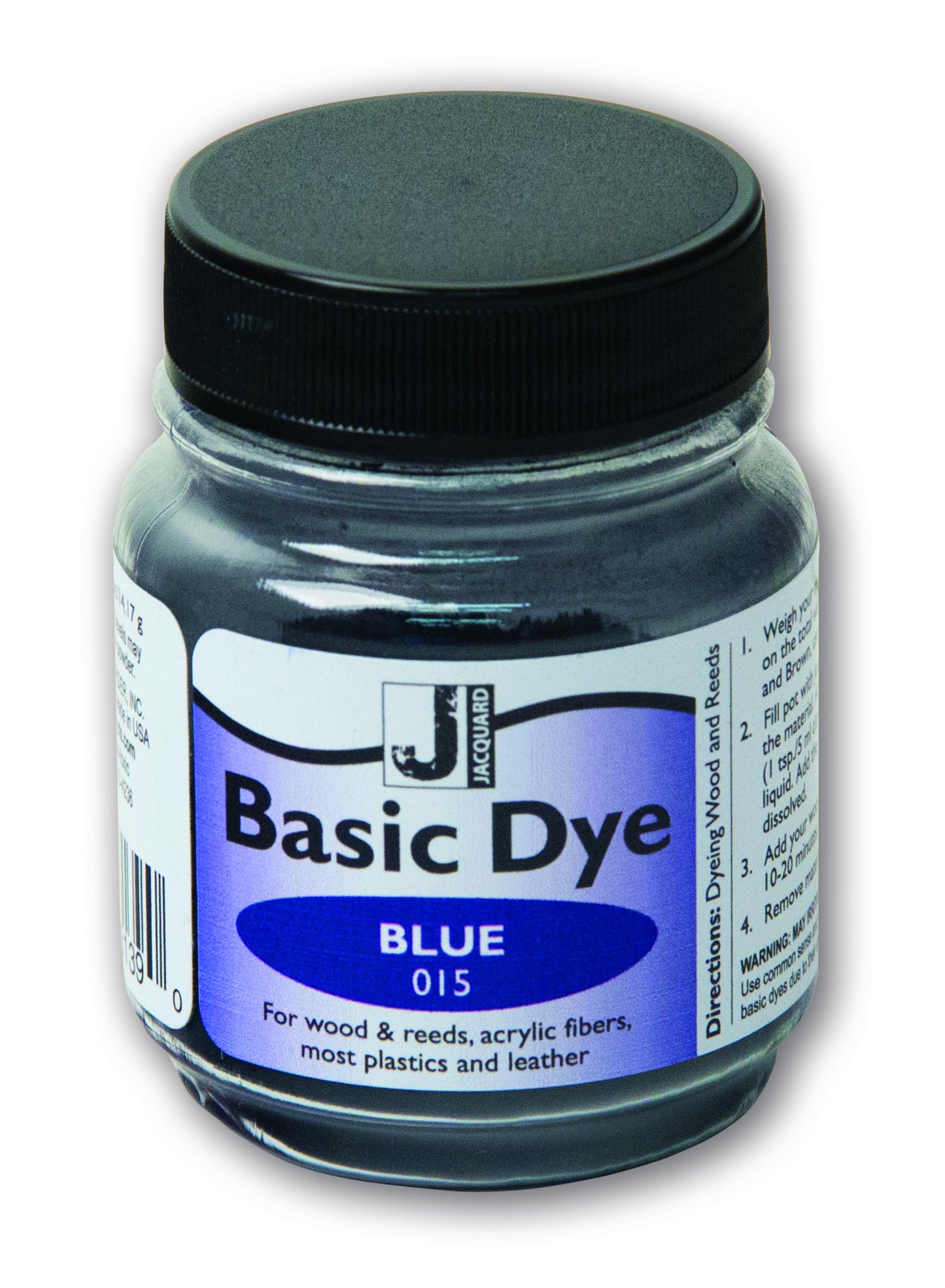 Jacquard Basic Dye .5oz - Blue - The Perfect Solution for Hard to Dye Materials - Wood - Reeds - Straw - Paper - Leather - Hemp