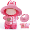 Clothes for Labubu 17cm Outfits for Labubu Dolls Have a Seat Labubu Clothes Exquisite Accessories for Doll enhanced Quality Doll Hats and Jackets (Pink)