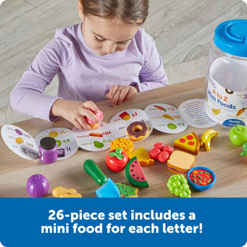 Learning Resources A To Z Mini Foods, Play Food Sets For Kids Kitchen, Play Kitchen Accessories, Mini Food, Pretend Play Toys, T