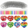 Blueweenly Valentines Day Craft Kit 24 Pcs Heart Suncatchers Painting Crafts 12 Colored Paints Valentines Day Suncatcher Decor