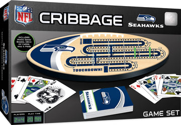 MasterPieces NFL Seattle Seahawks Cribbage Game, 14" x 40", Officially Licensed Team Logo, Team Color, Model 41963