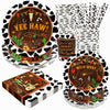 Western Birthday Party Supplies Decorations, Cowboy Wild West Theme Birthday Paper Plates And Napkins Set With Cups And Straws F