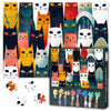 1000 Pieces Jigsaw Puzzle for Adults,Cartoon Cat Pattern with Various Colorful Cats Seamless Pattern Puzzles Games for Adults Ha