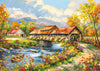 Flower Village 1000 Piece Puzzle for mature-themeds Country Scene Puzzles for mature-themeds 1000 Pieces Jigsaw Puzzles 1000 Pieces Autumn Countryside Landscape Puzzle for mature-themeds Teens Seniors Challenging Game