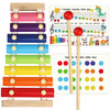 Looikoos Xylophone For Kids Wood Xylophone With 2 Mallets Educational& Preschool Learning Baby Percussion Wooden Musical Instruments Toys For Boys And Girls