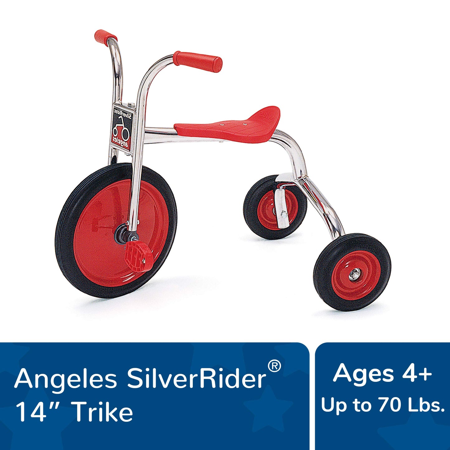 Children's Factory SilverRider Toddler 14'' Tricycle, Big 3 Wheel Kids Trike, Girls/Boys Outdoor Play Equipment, Homeschool/Dayc
