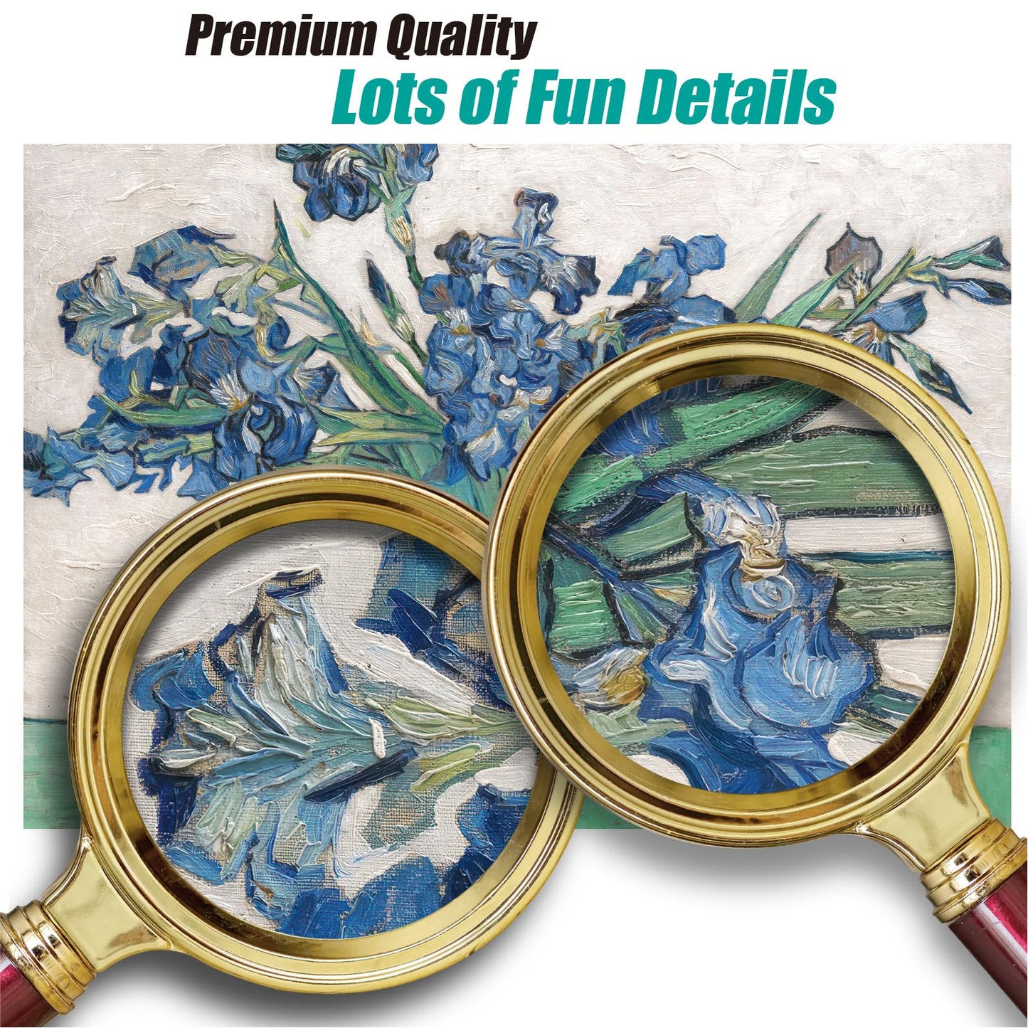 Antelope - 1000 Piece Puzzle For Adults, Irises, By Vincent Van Gogh, 1890 - Officially Licensed, Jigsaw Puzzles 1000 Pieces, High Resolution, Matte Finish, No Dust