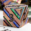 Stripe Metal Dice,DNDND Metallic Glitter Stripes DND Dice with Gift Metal Box for Dungeons and Dragons Tabletop Game (Colorful S