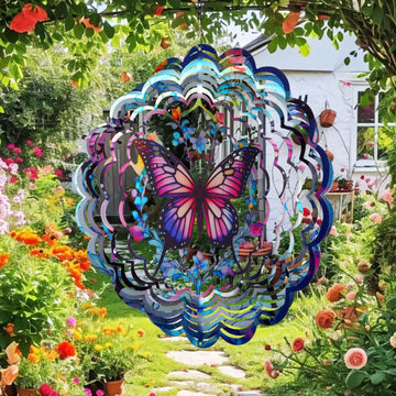 Wind Spinners Outdoor Butterfly - Birthday Gifts For Women Mom Wife Grandma, Hanging Wind Sculptures Wind Spinners, 12 Inch 3D W