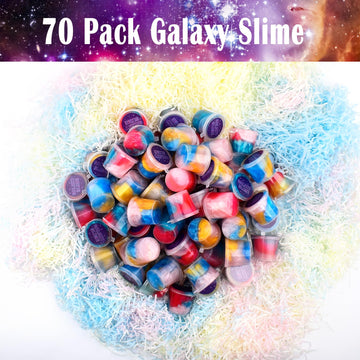 70 Pack Galaxy Slime Kit, Party Favors For Kids, Soft And Non-Sticky Slime Toys, School Classroom Gifts Exchange, Slime Party Favors For Girls & Boys Fun Creative Goodie Bag Stuffers