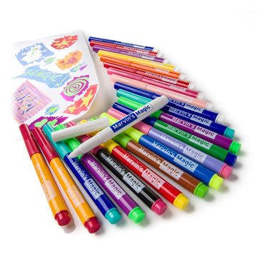 Marvin'S Magic - 30 Amazing Magic Pens - Color Changing Magic Pen Art - Create 3D Lettering, Write Secret Messages - Stationery Supplies, Art Supplies For Kids, Coloring Markers And Kids Drawing Kit