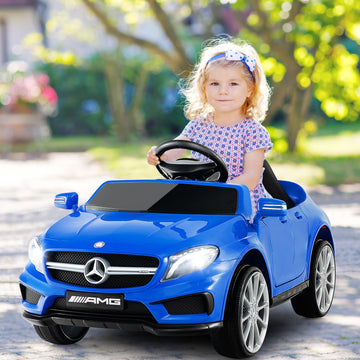 Olakids Kids 12V Electric Ride On Car, Licensed Mercedes Benz Gla45 Vehicle For Toddler With Control Remote, Battery Powered Toy With Music, Usb, Mp3, 2 Speeds, Wheels Suspension, Led Lights