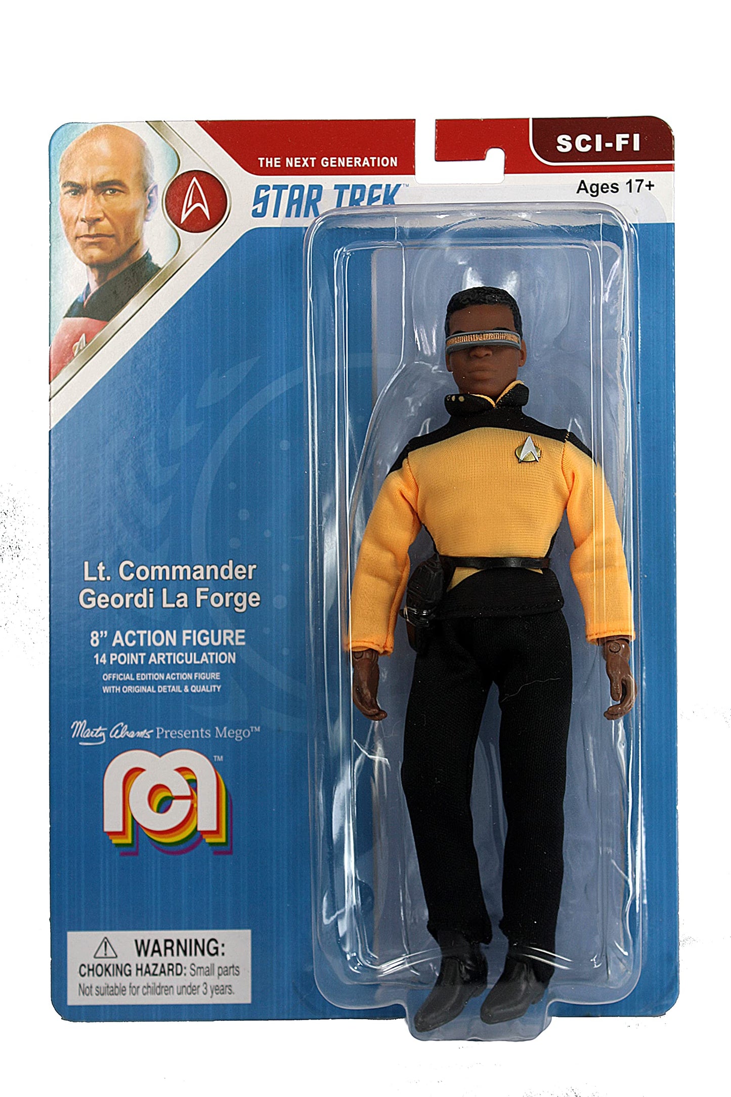 Mego Star Trek Tng Laforge 8 Inch Action Figure