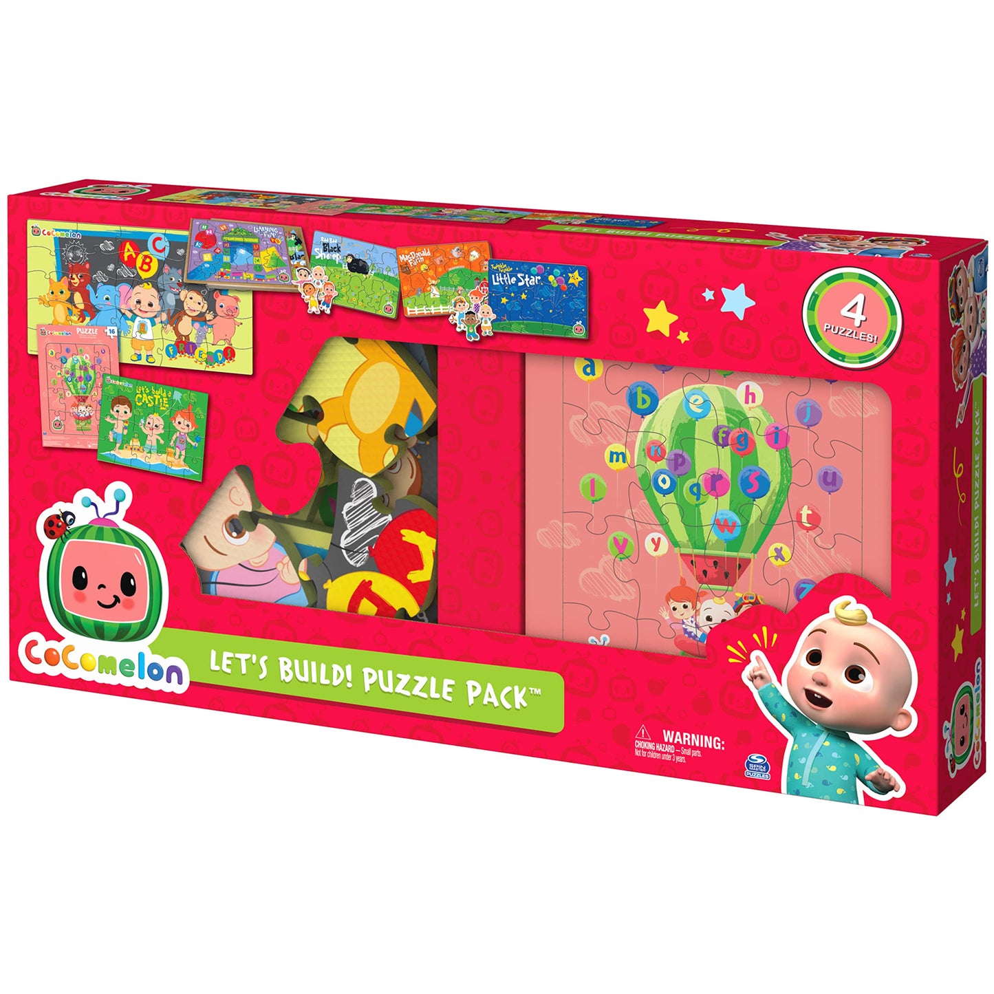 Cocomelon, 7-Pack Jigsaw Puzzle Mega Bundle Includes Foam Wood Inlay Puzzles Featuring Jj & Friends From The Netflix Youtube Sho