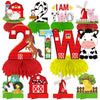 Farm Animals 2Nd Birthday Decorations Table Centerpieces, Barnyard Theme 2Nd Birthday Honeycomb Ceterpieces Party Supplies For B