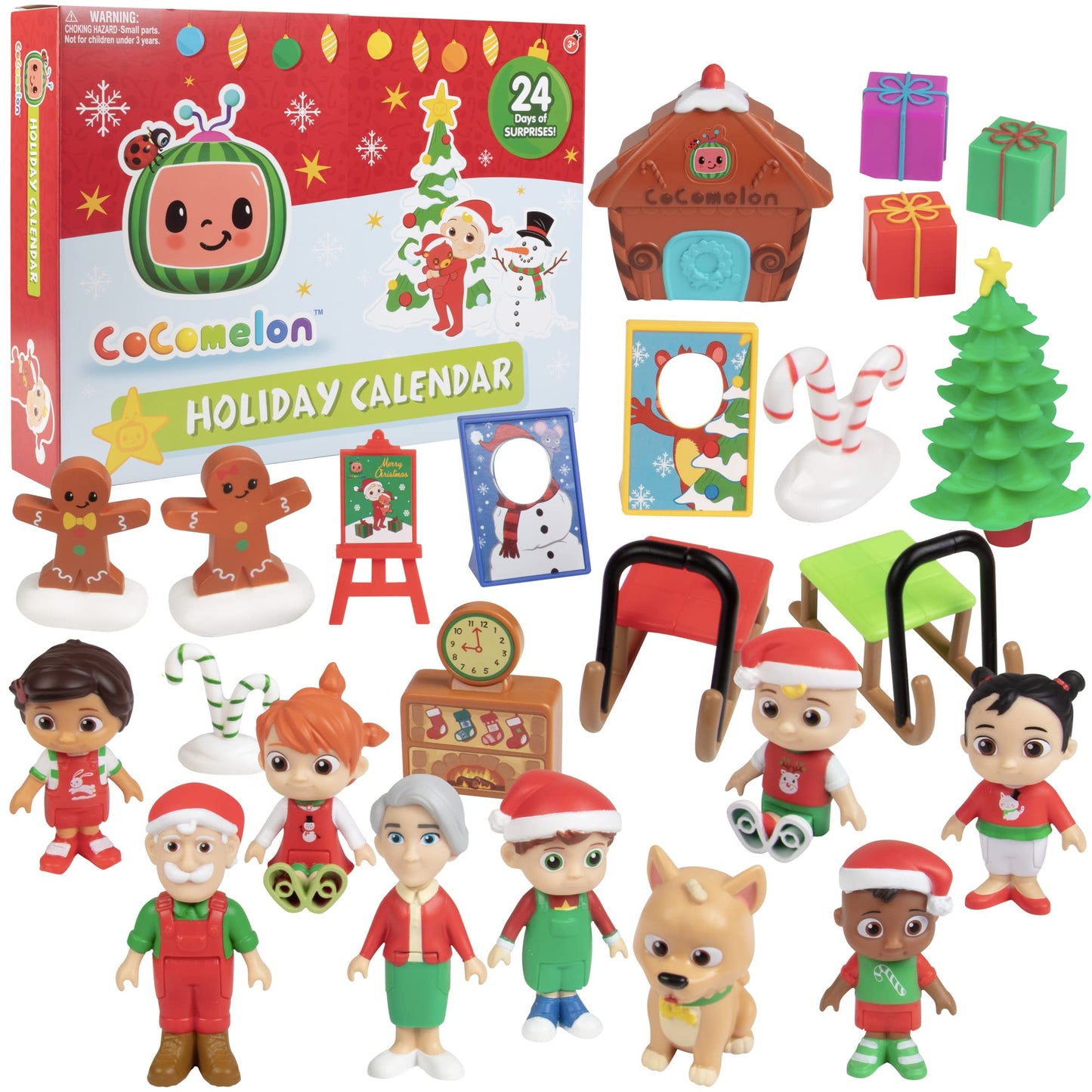 Cocomelon 24 Piece Toy Playset - Set Includes Character Figures & Accessories - Features Jj, Cody & More - Gift For Kids, Preschoolers 3+