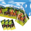 Tudomro 3 Pcs Horse Table Cover Tablecloth Party Decorations Morgan Wild Horse Racing Tablecloth for Derby Day Birthday Cowboy C